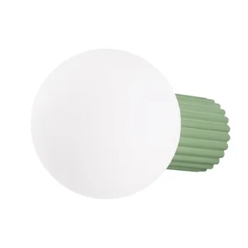 Aplica de perete verde salvie din sticla opal o 12 cm Orbital - Sollux imagine