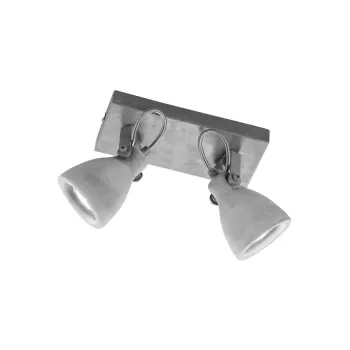 Aplica perete cu 2 becuri Trio Concrete, lungime 23 cm, gri imagine