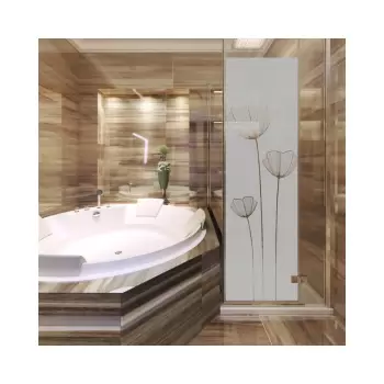 Autocolant pentru cabina de dus Ambiance Poppy Flowers imagine