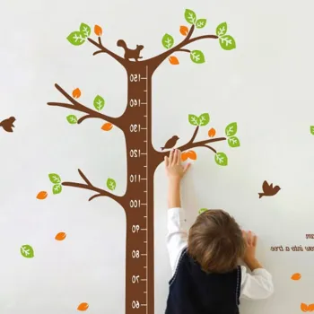 Autocolant pentru copii de tip metru pentru usa/pentru perete 60x190 cm Dreaming Tree - Ambiance imagine