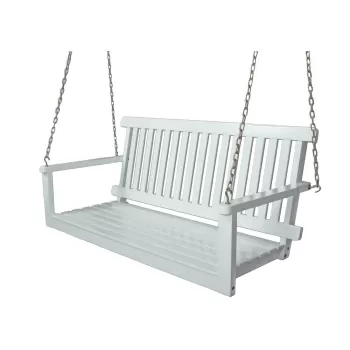 Balansoar de gradina alba din lemn masiv Augusta - Garden Pleasure imagine