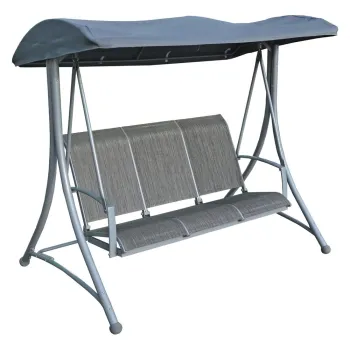 Balansoar de gradina gri din metal Hollywood - Rojaplast imagine