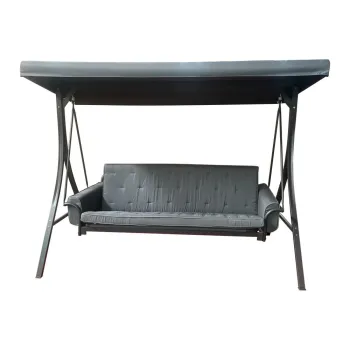 Balansoar de gradina gri din metal Madrid - Rojaplast imagine