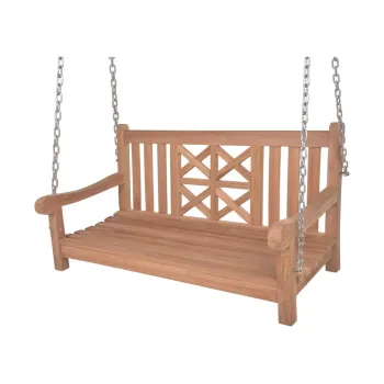 Balansoar de gradina in culoare naturala din lemn masiv Latoa - Garden Pleasure imagine