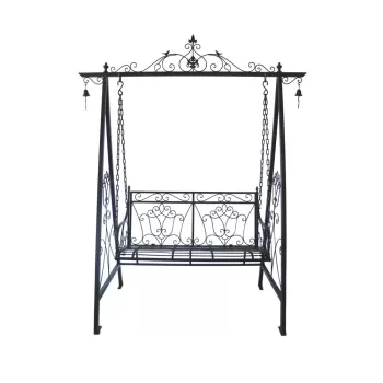 Balansoar de gradina negru din metal Kari - Garden Pleasure imagine