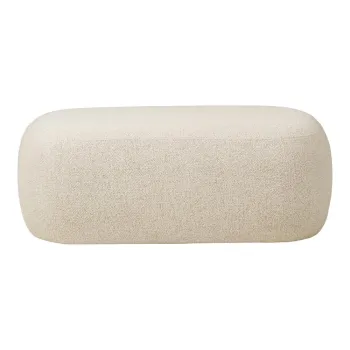 Banca bej cu tapiterie din tesatura boucle Blossomville - House Nordic imagine