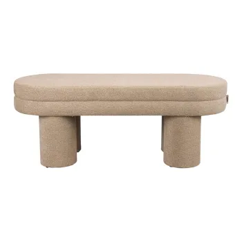 Banca bej cu tapiterie din tesatura boucle Fern - Dutchbone imagine