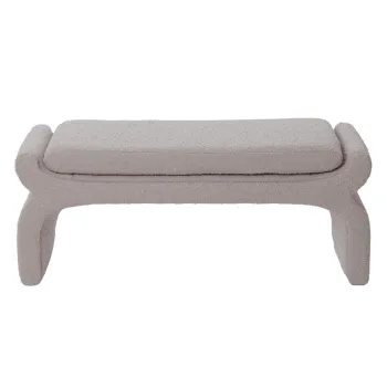 Banca bej cu tapiterie din tesatura boucle Nafya - Light & Living imagine