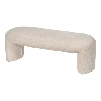 Banca bej cu tapiterie din tesatura boucle Suave - Ixia imagine