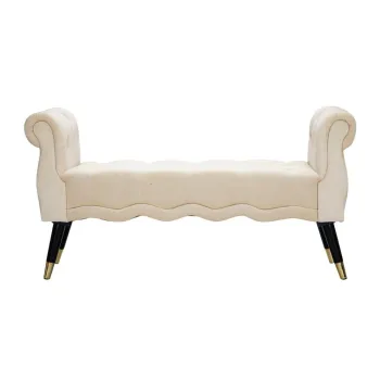 Banca crem cu tapiterie din catifea Paris - Mauro Ferretti imagine