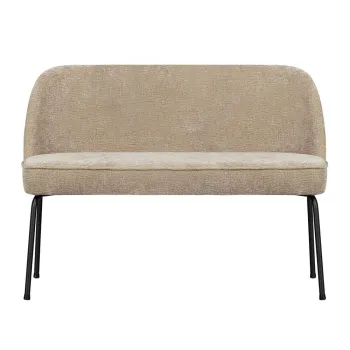 Banca crem cu tapiterie din chenille Vogue - WOOOD imagine