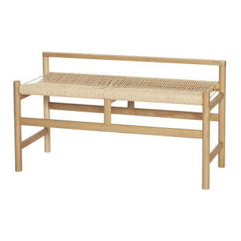 Banca cu sezut din snur din hartie impletita Heritage - Hubsch imagine