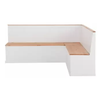 Banca de colt din lemn masiv de pin Storaa Silas, alb imagine