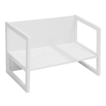 Banca de copii alba Country Style - Roba imagine