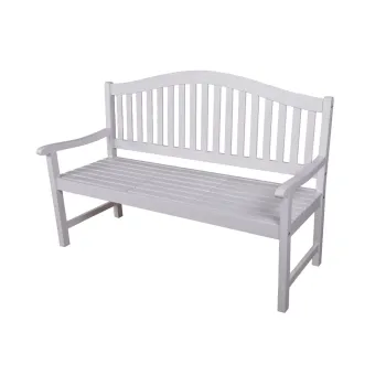 Banca de gradina alba din lemn masiv Singapore - Garden Pleasure imagine