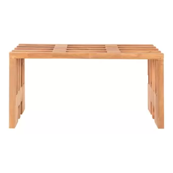 Banca de gradina din lemn de tec House Nordic Benidorm, 90 x 30 cm imagine