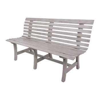 Banca de gradina gri din lemn masiv Mandalay - Garden Pleasure imagine