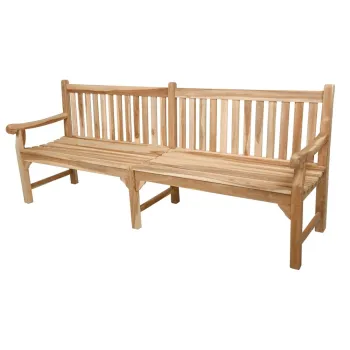 Banca de gradina in culoare naturala din lemn masiv Madura - Garden Pleasure imagine