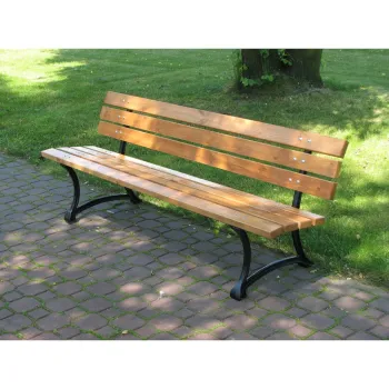 Banca de gradina in culoare naturala din lemn masiv - Rojaplast imagine