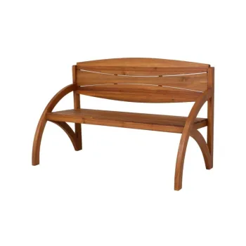 Banca de gradina maro din lemn masiv Hadia - Garden Pleasure imagine