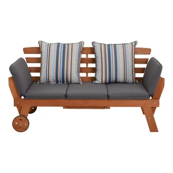 Banca de gradina maro din lemn masiv Rincon - Garden Pleasure imagine