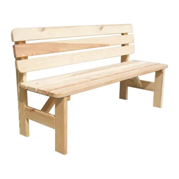 Banca de gradina natural din lemn Viking - Rojaplast imagine