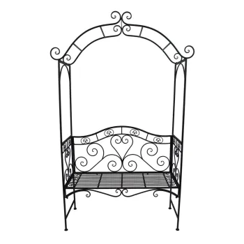 Banca de gradina neagra din metal Colima - Garden Pleasure imagine