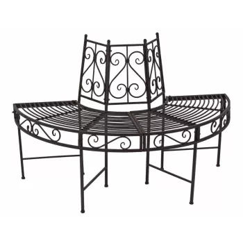 Banca de gradina neagra din metal Narvi - Garden Pleasure imagine