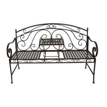 Banca de gradina neagra din metal Saket - Garden Pleasure imagine