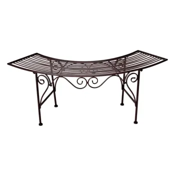 Banca de gradina neagra/maro inchis din metal Fuego - Garden Pleasure imagine