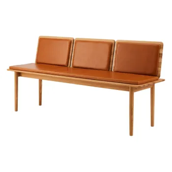Banca din piele maro cognac Elba - Hammel Furniture imagine