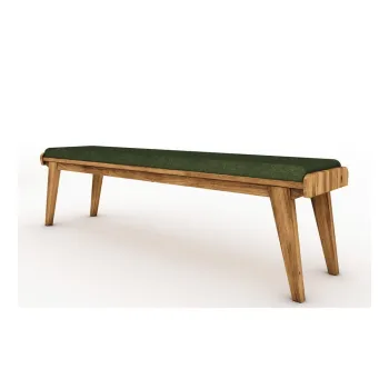 Banca din stejar cu sezut verde Retro - The Beds imagine