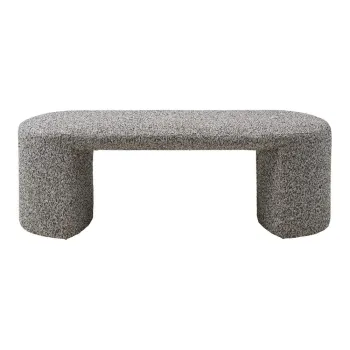 Banca gri cu tapiterie din tesatura boucle Westport - House Nordic imagine