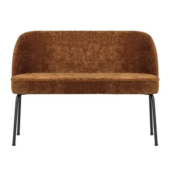 Banca maro coniac cu tapiterie din chenille Vogue - WOOOD imagine
