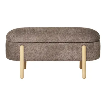 Banca maro cu tapiterie din tesatura boucle Branca - House Nordic imagine