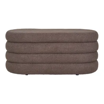 Banca maro cu tapiterie din tesatura boucle Dartford - House Nordic imagine