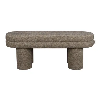 Banca maro cu tapiterie din tesatura boucle Fern - Dutchbone imagine