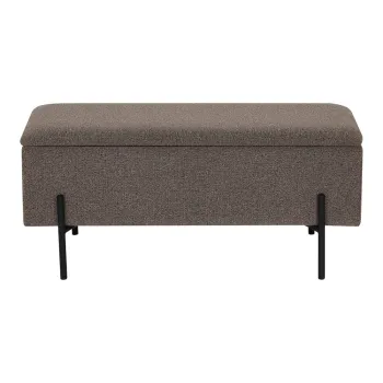 Banca maro cu tapiterie din tesatura boucle Watford - House Nordic imagine