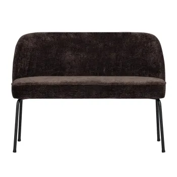 Banca maro inchis cu tapiterie din chenille Vogue - WOOOD imagine