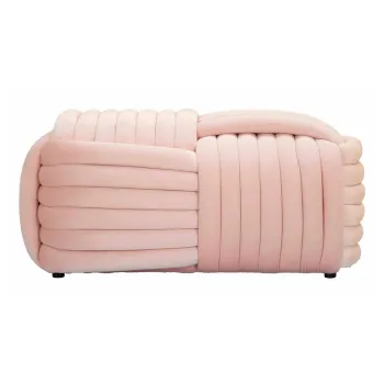 Banca roz-deschis cu tapiterie din catifea Softy - Mauro Ferretti imagine