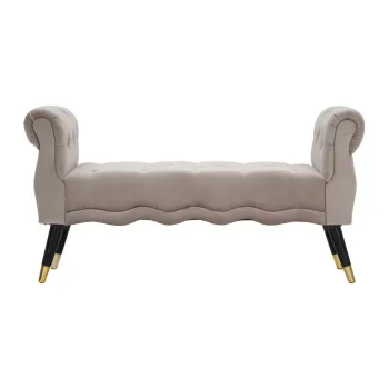 Banca taupe cu tapiterie din catifea Paris - Mauro Ferretti imagine