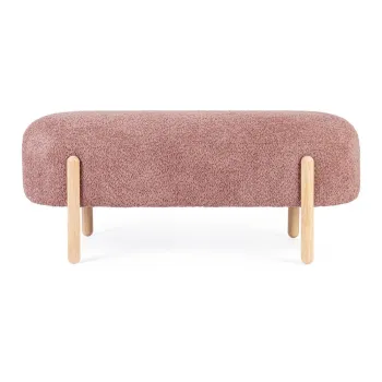 Banca teracota capitonata cu tapiterie din tesatura boucle Dayla - Bizzotto imagine