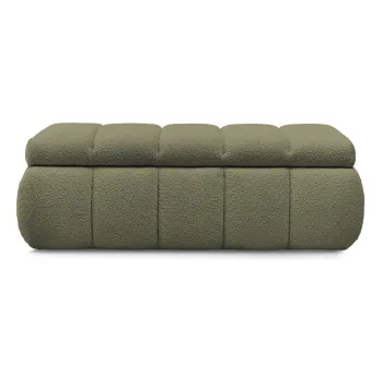 Banca verde cu tapiterie din tesatura boucle - Bobochic Paris imagine