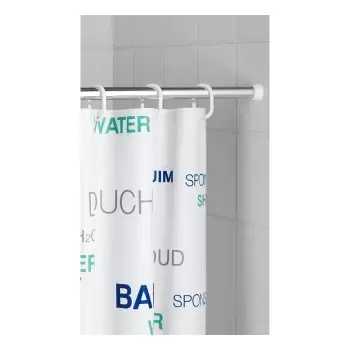 Bara telescopica argintie pentru perdea dus Wenko, o 2 cm; lungime 110 - 185 cm imagine