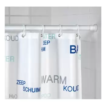 Bara telescopica pentru perdea dus Wenko, o 2,8 cm; lungime 110 - 185 cm, alb imagine