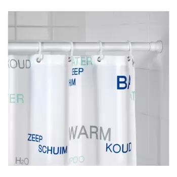 Bara telescopica pentru perdea dus Wenko, o 2,8 cm; lungime 110 - 245 cm, alb imagine