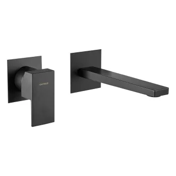 Baterie negru-mat pentru chiuveta incastrata (1 iesire) Latus - Sapho imagine