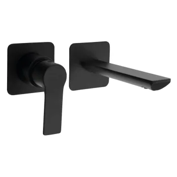 Baterie negru-mat pentru chiuveta incastrata (1 iesire) Pax - Sapho imagine