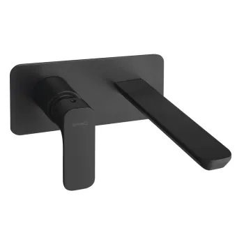 Baterie negru-mat pentru chiuveta incastrata (1 iesire) Spy - Sapho imagine