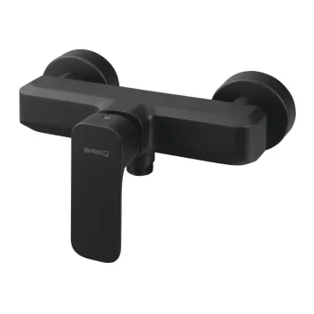Baterie negru-mat pentru dus cu montare pe perete (1 iesire) Spy - Sapho imagine